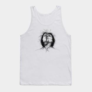 Sad girl digital illustration, hand drawn sketch Tank Top